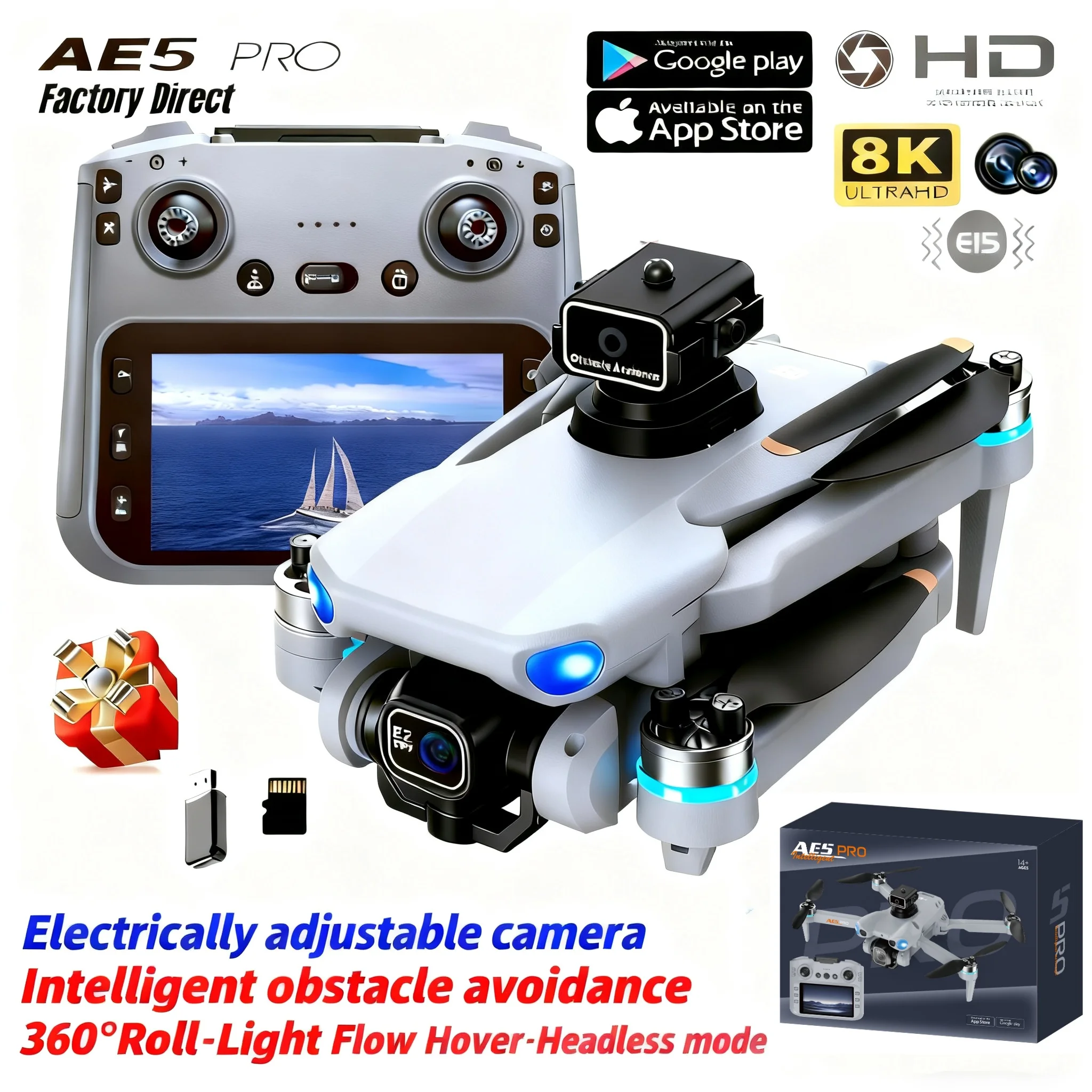 Drone Multispectral - AE5 Pro Drone 8K HD 4.5